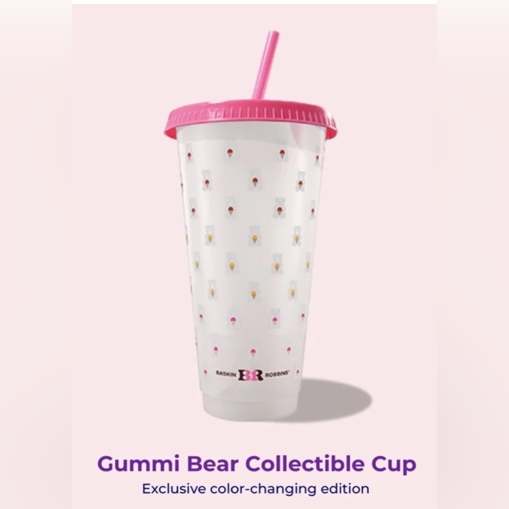 (10) Color Changing Sydney Sweeney x Baskin-Robbins 20 oz Gummi Bear Cup-NWT🩷🥤🐻💜